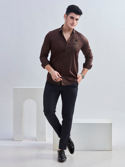 Embro Shirt Brown 2