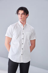 ITALIAN SATIN- WHITE (HALF SLEEVE)