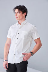 ITALIAN SATIN- WHITE (HALF SLEEVE)