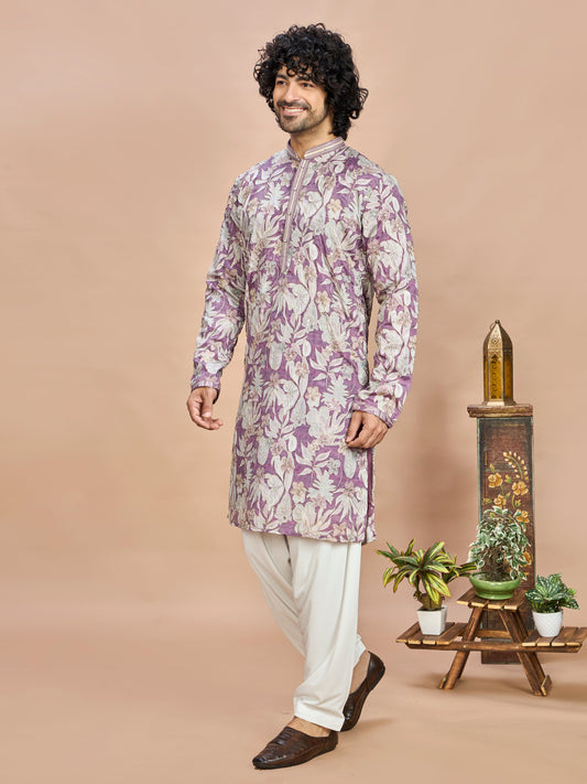 Royal Purple Kurta for Men