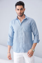 ORGANIC LINEN BLUE