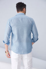 ORGANIC LINEN BLUE