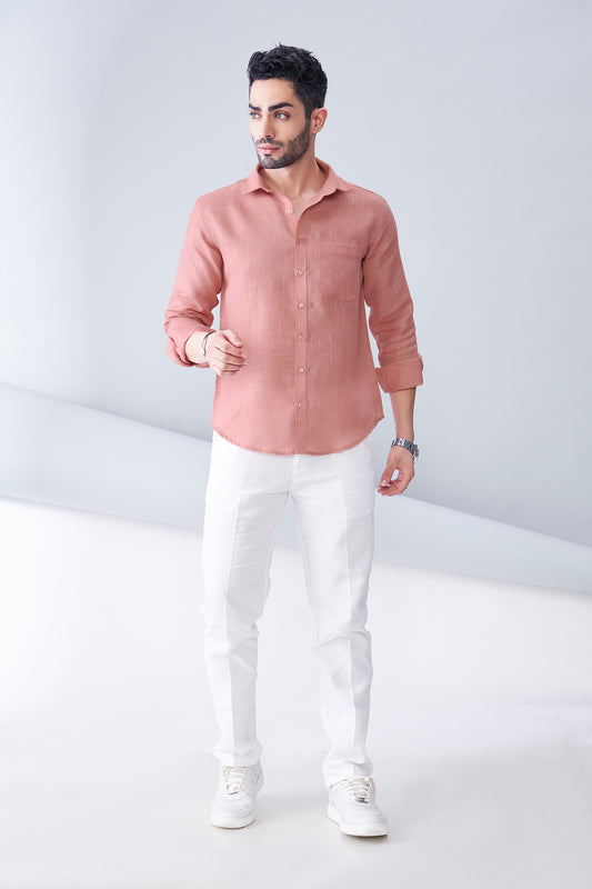 ORGANIC LINEN RUST