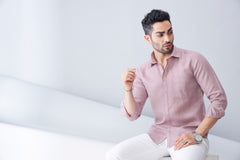 ORGANIC LINEN PURPLE