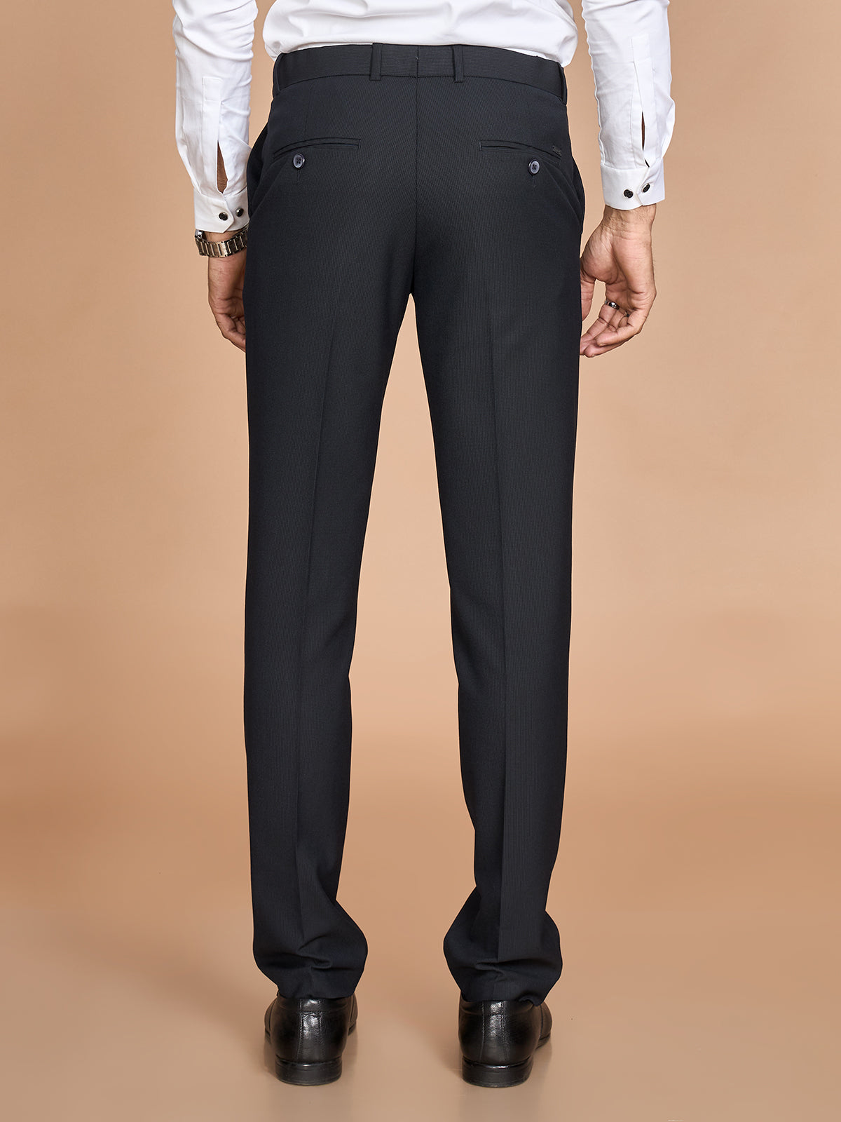 Strip 4 Way Stretch Pant-Navy Blue