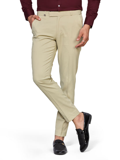Flexi Waist Pista Formal Pants for Men