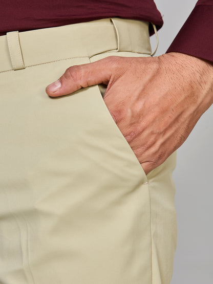 Flexi Waist Pista Formal Pants for Men