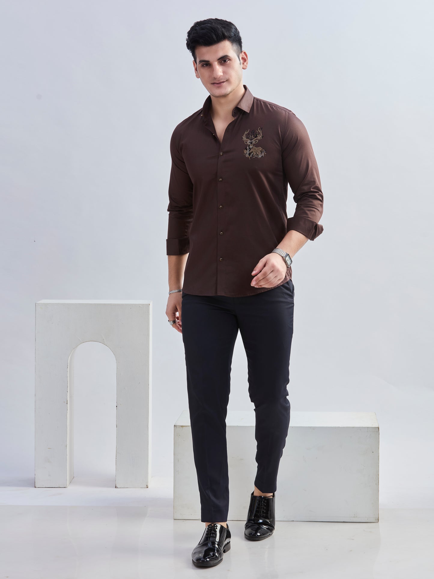 Embro Shirt Brown 2
