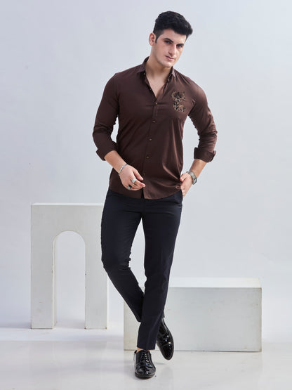 Embro Shirt Brown 2