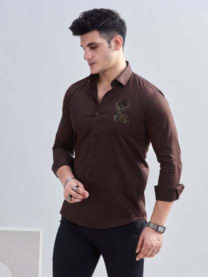 Embro Shirt Brown 2