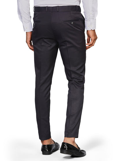 Flexi Waist Dark Grey Formal Pants for Men