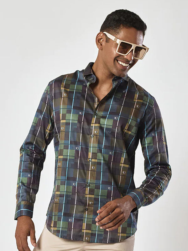 Dark Shaded Full Sleeve Party Wear Shirt