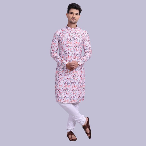 Floral Printed Kurta for Men