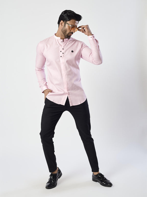 Preety Soft Pink Sleek Full Sleeve Shirt