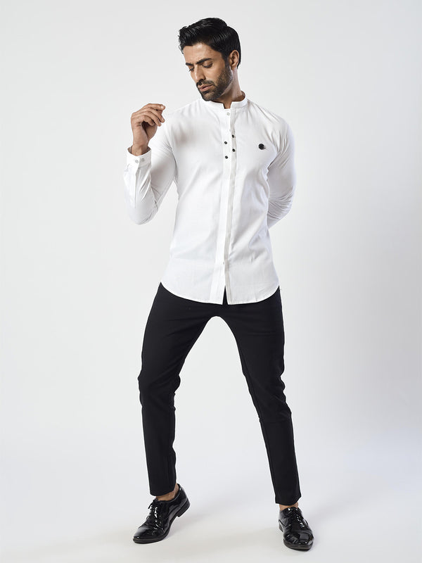 Handsome White Full Sleeve Shirt