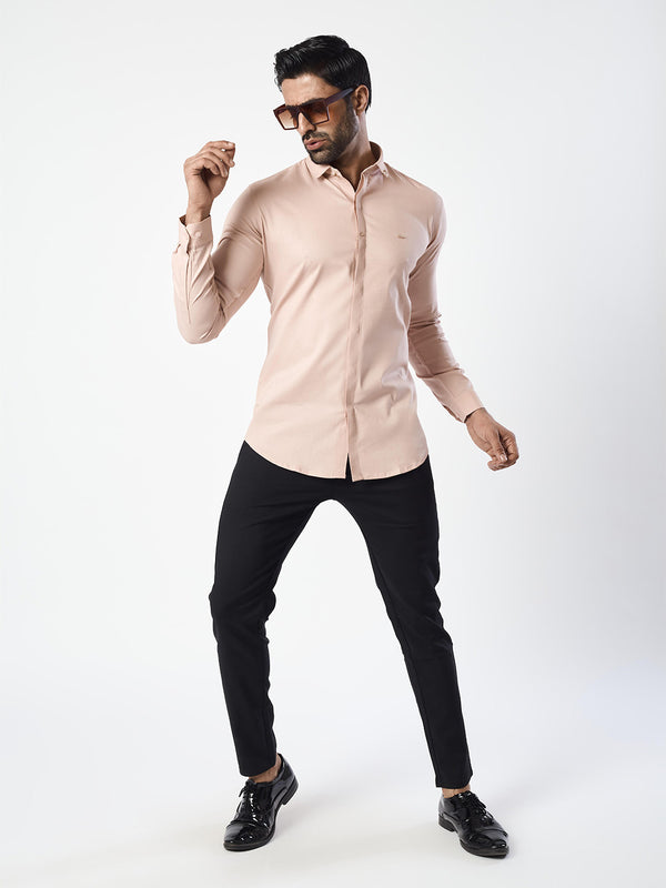 Pepppy Peach Full Sleeve Shirt for Men