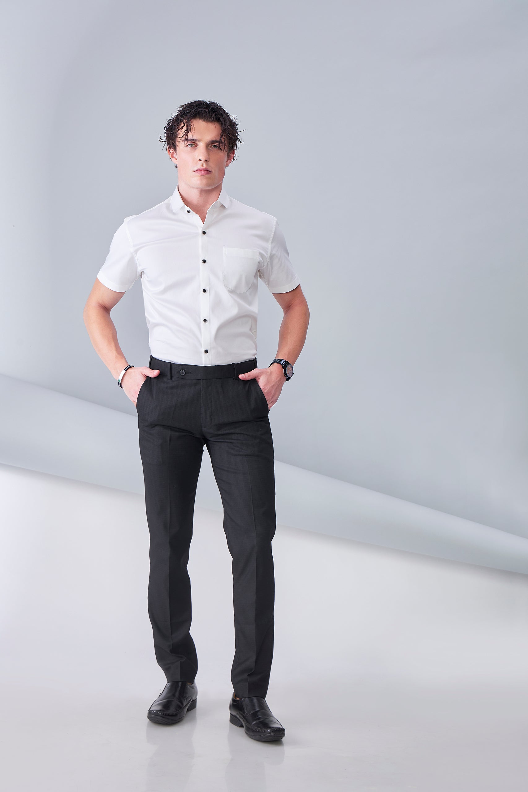 ITALIAN SATIN- WHITE (HALF SLEEVE)
