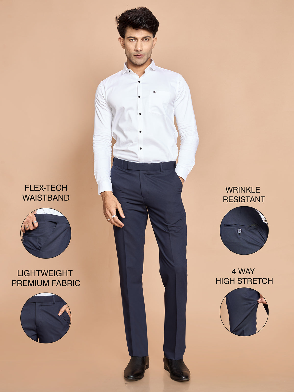 Sam  4 Way Pant-Navy Blue