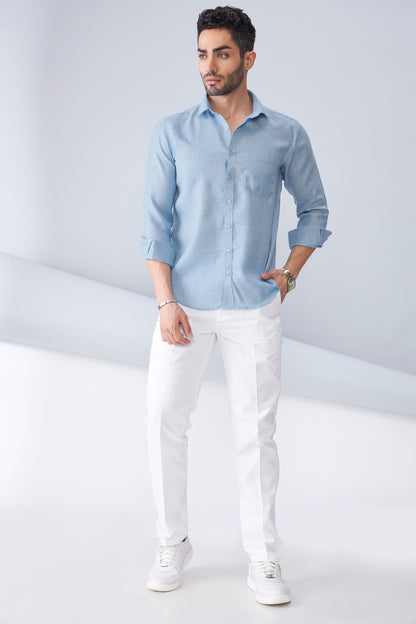 ORGANIC LINEN BLUE
