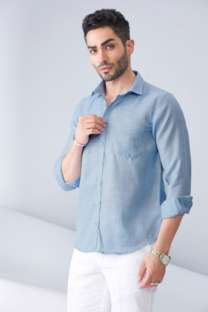 ORGANIC LINEN BLUE