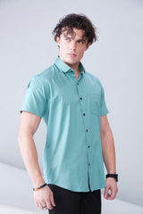 ITALIAN  SATIN- BLUE (HALF SLEEVE)