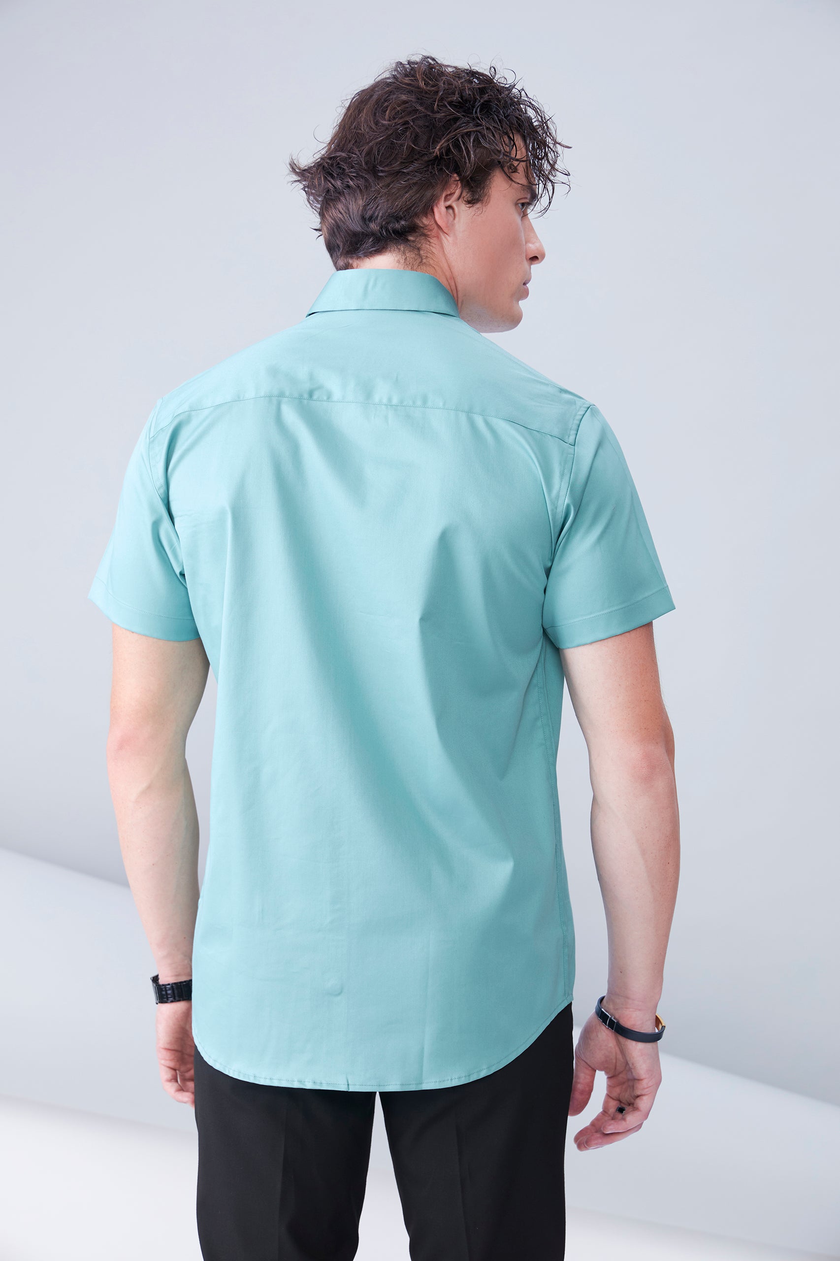 ITALIAN  SATIN- BLUE (HALF SLEEVE)