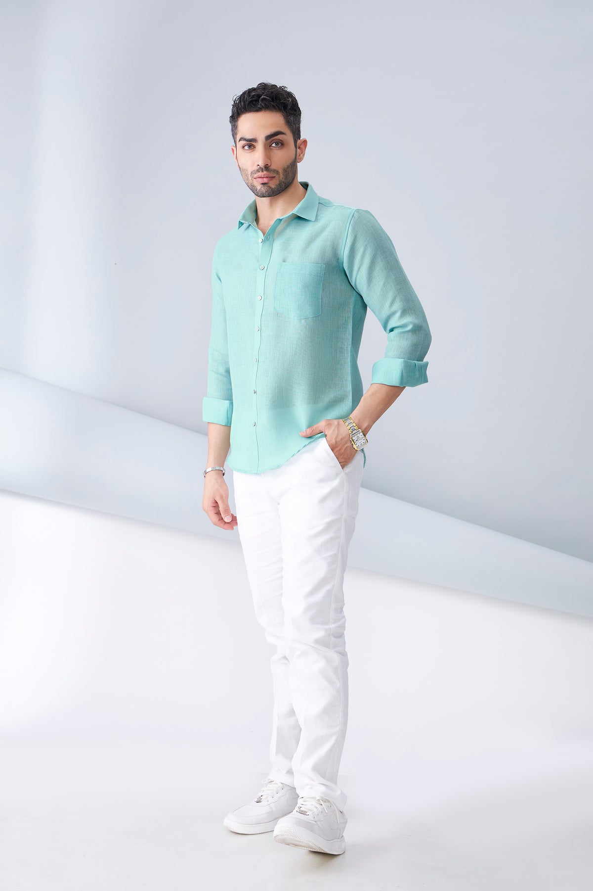 ORGANIC LINEN GREEN