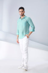 ORGANIC LINEN GREEN
