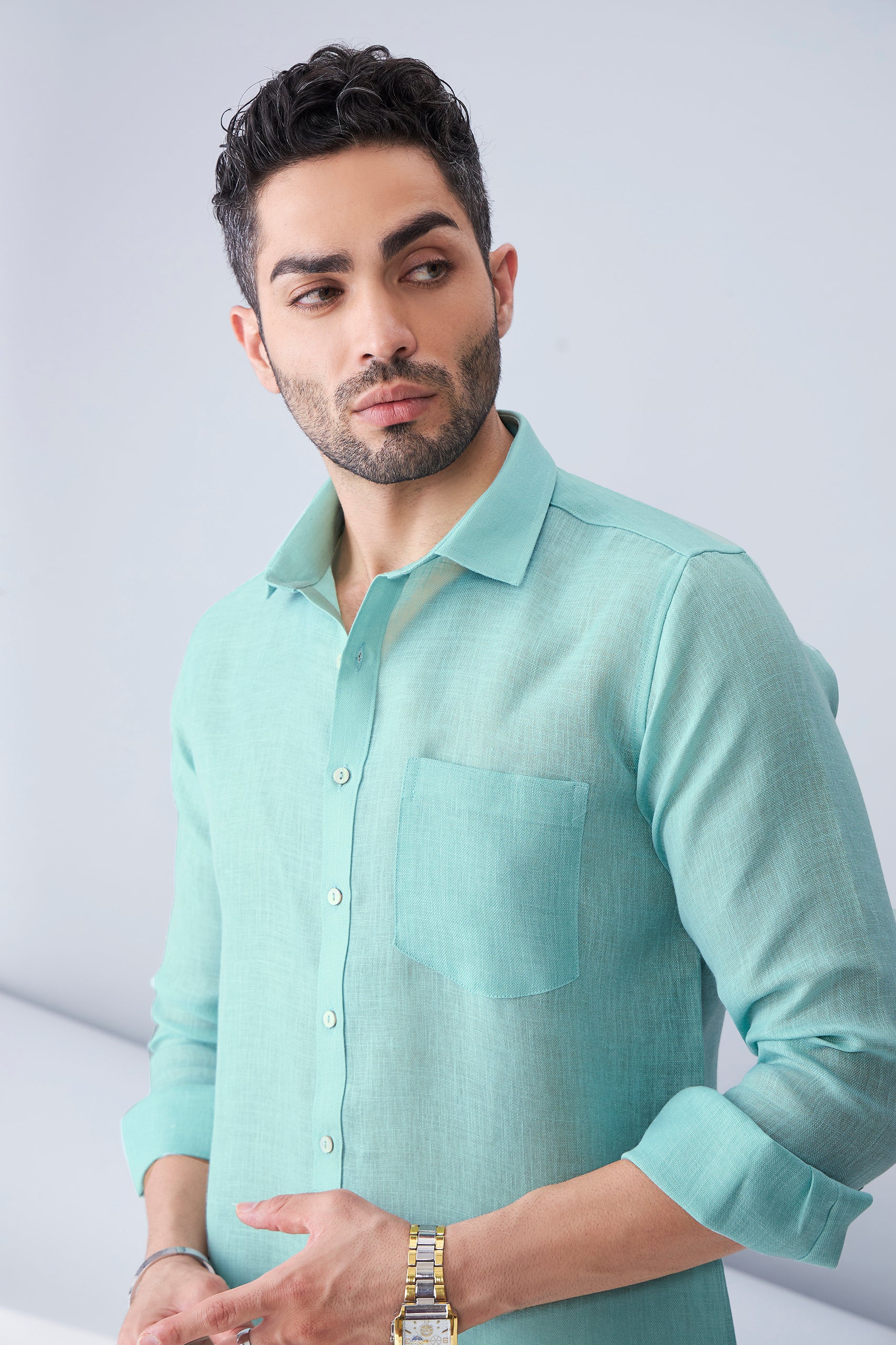 ORGANIC LINEN GREEN