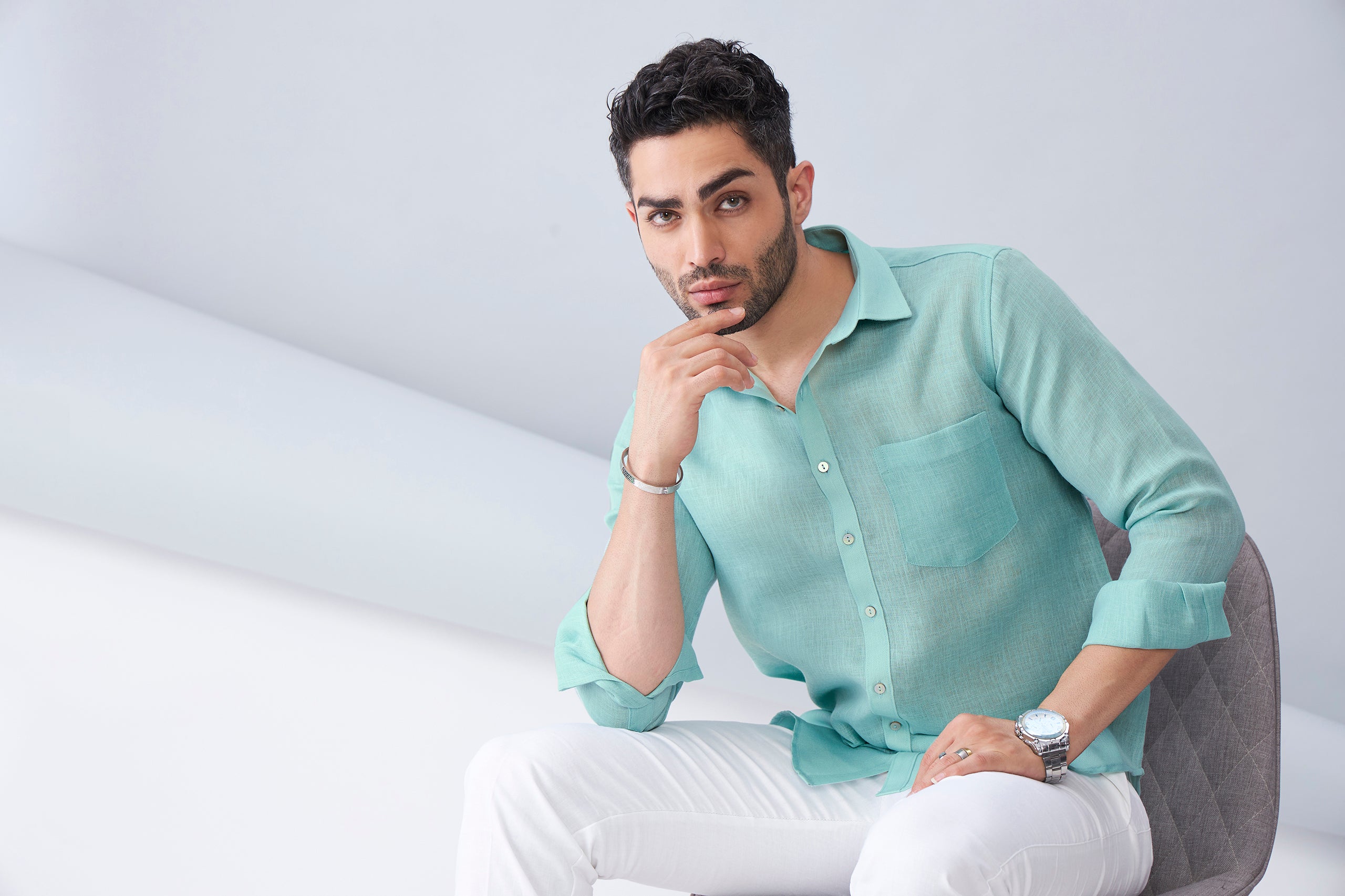 ORGANIC LINEN GREEN