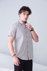 ITALIAN SATIN- GREY (HALF SLEEVE)