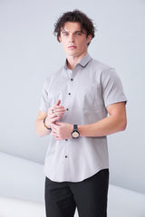 ITALIAN SATIN- GREY (HALF SLEEVE)