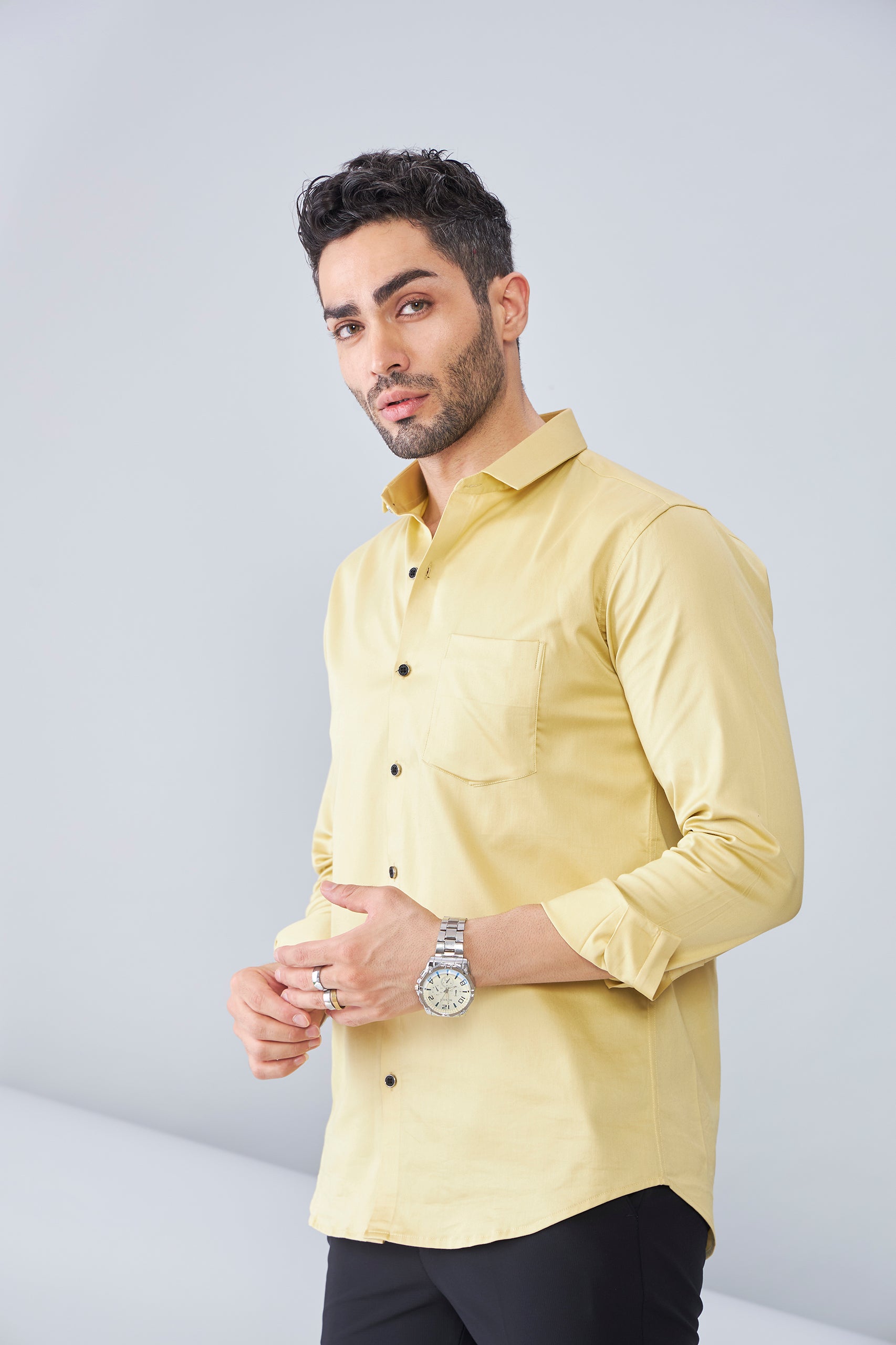 ITALIAN SATIN- YELLOW (FULL SLEEVE)
