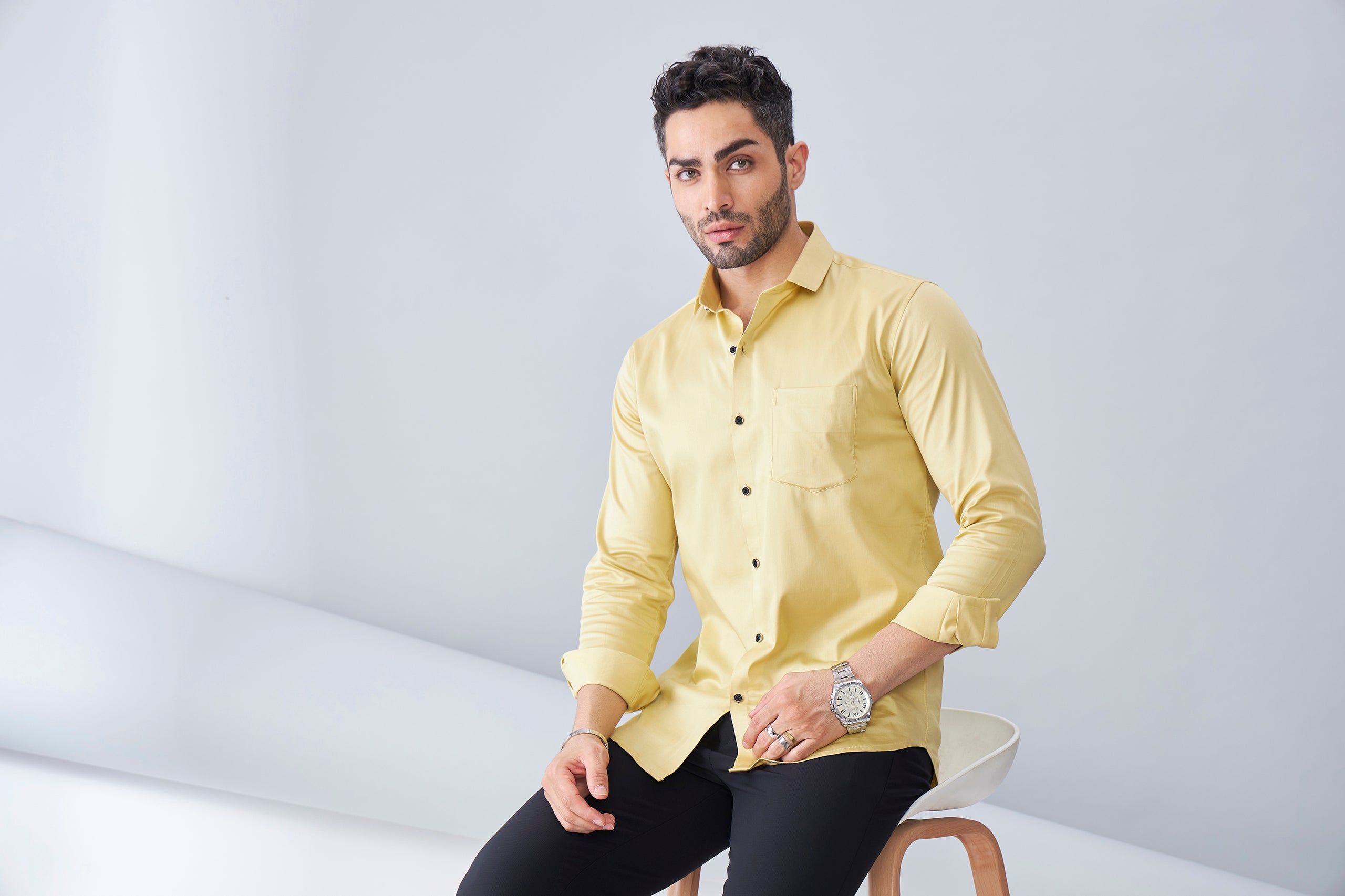 ITALIAN SATIN- YELLOW (FULL SLEEVE)