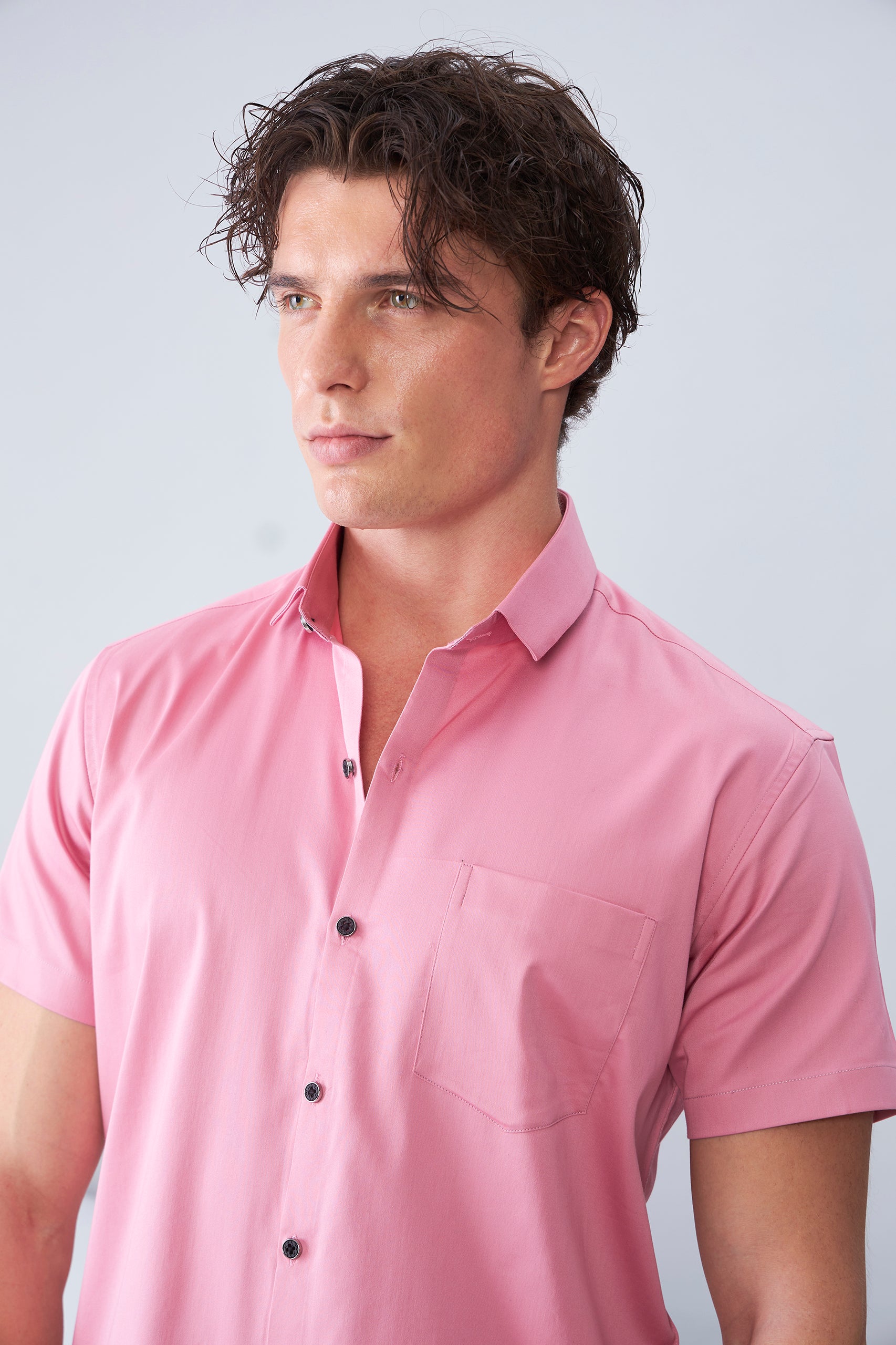 ITALIAN  SATIN- PINK (HALF SLEEVE)
