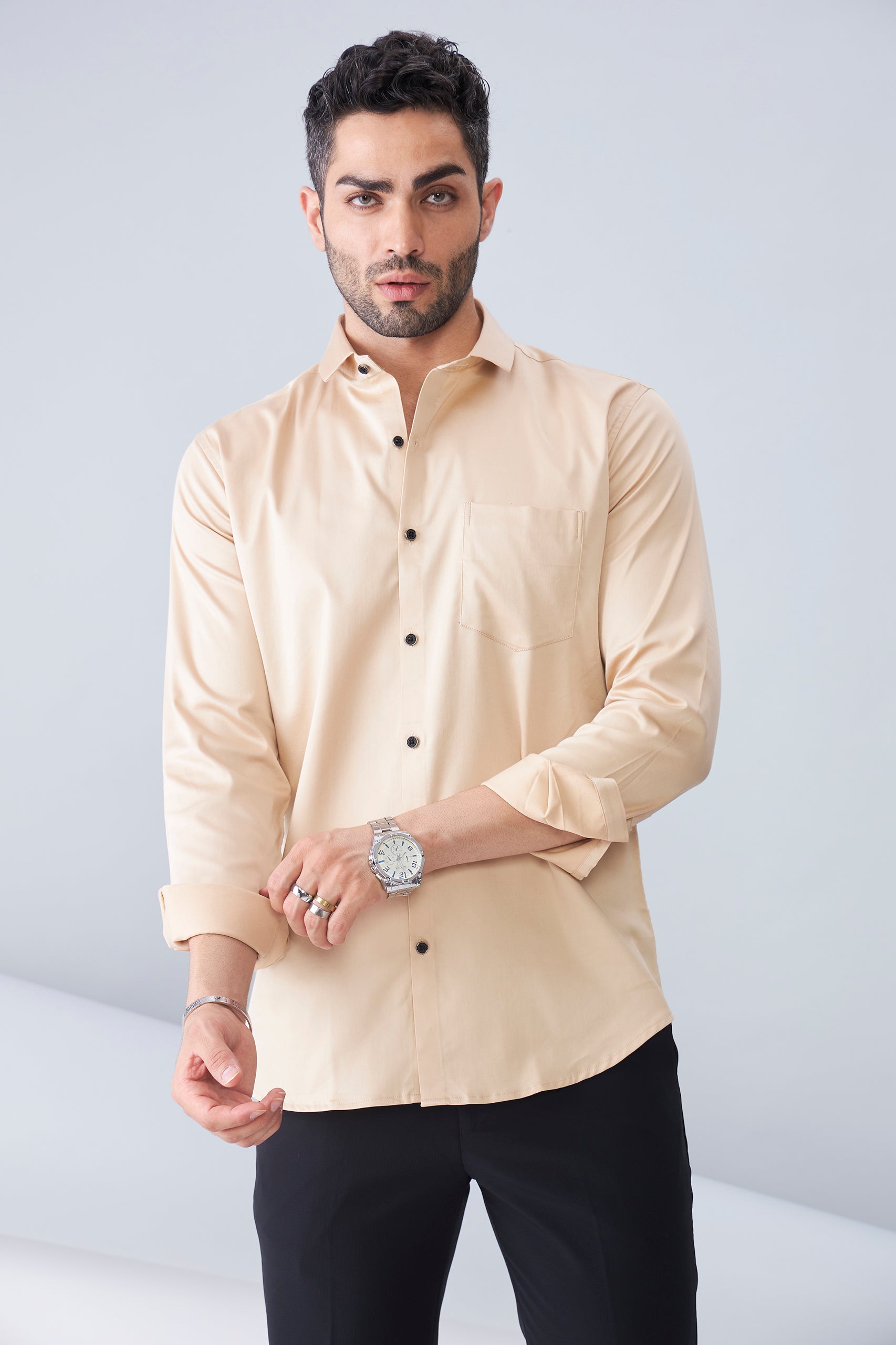ITALIAN SATIN- BEIGE (FULL SLEEVE)