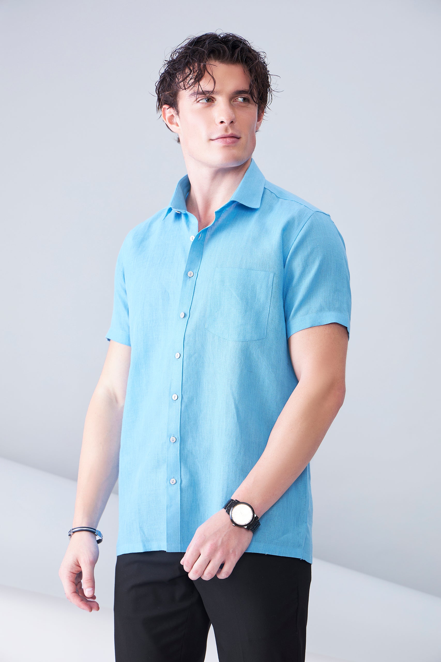 EUROPEAN LINEN SKY BLUE (HS)
