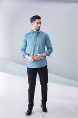 ITALIAN SATIN- DARK BLUE (FULL SLEEVE)