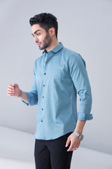 ITALIAN SATIN- DARK BLUE (FULL SLEEVE)