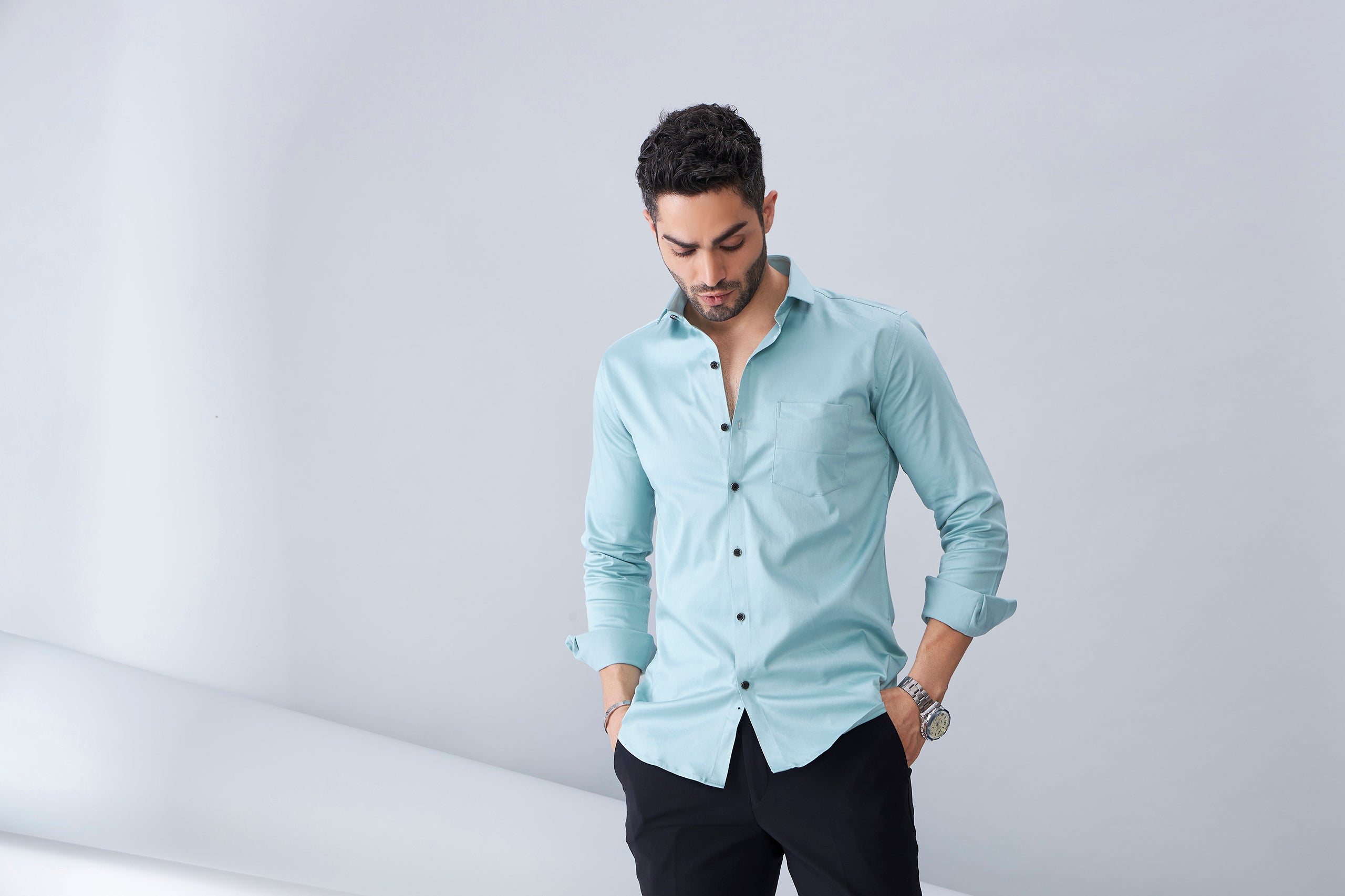 ITALIAN SATIN BLUE (FULL SLEEVE)