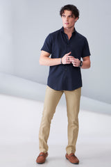 ITALIAN SATIN NAVY