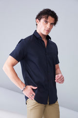 ITALIAN SATIN NAVY