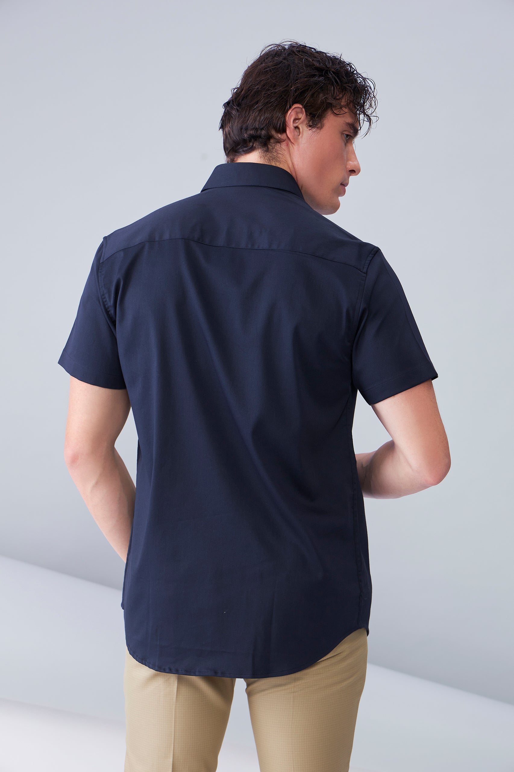 ITALIAN SATIN NAVY