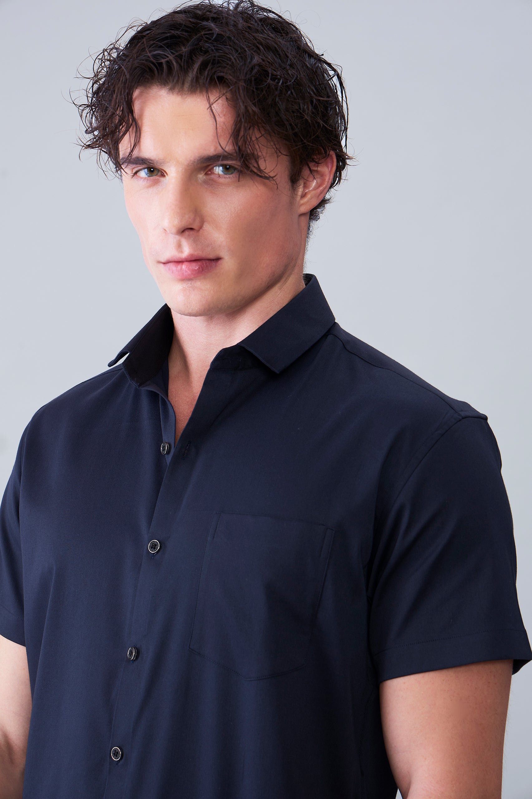 ITALIAN SATIN NAVY