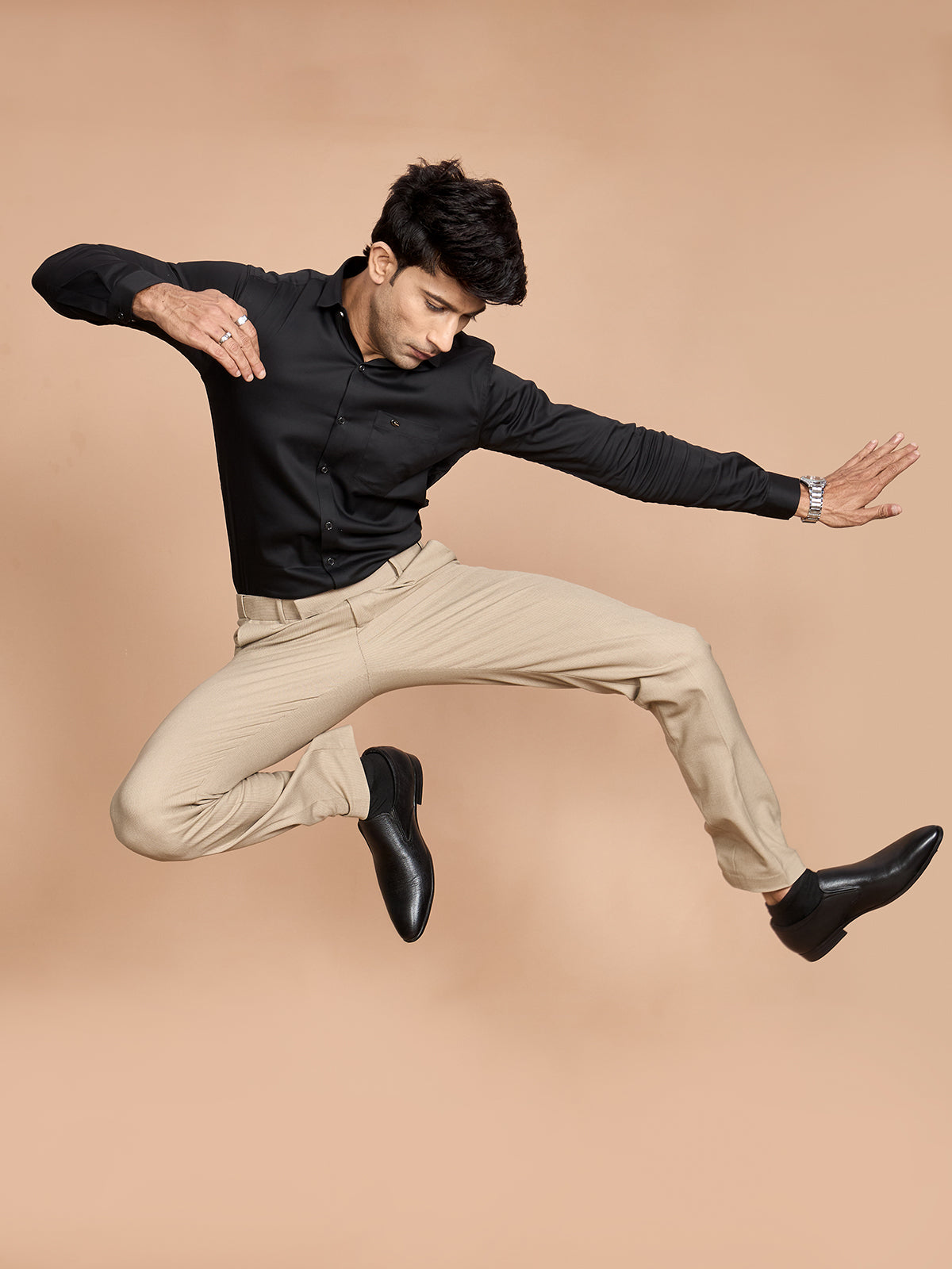 Strip 4 Way Stretch Pant-Khakhi