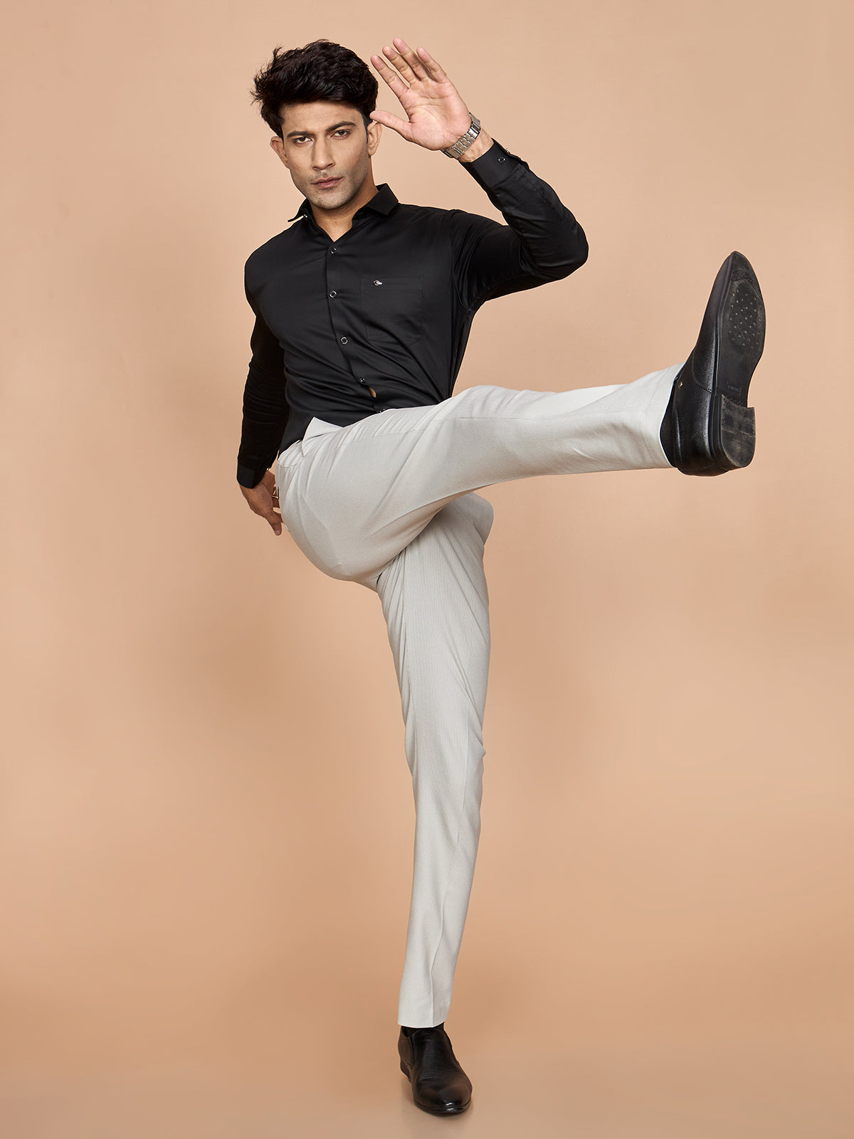 Strip 4 Way Stretch Pant-Grey