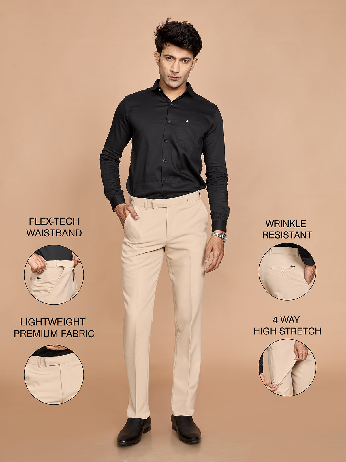 Sam  4 Way Pant-Khakhi