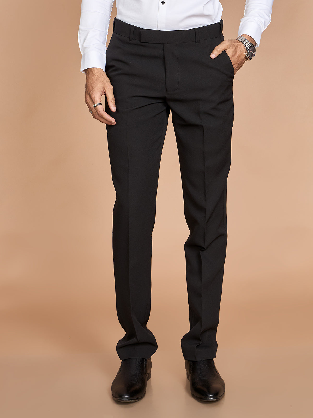 Micro Dobby 4 Way Pant-Black