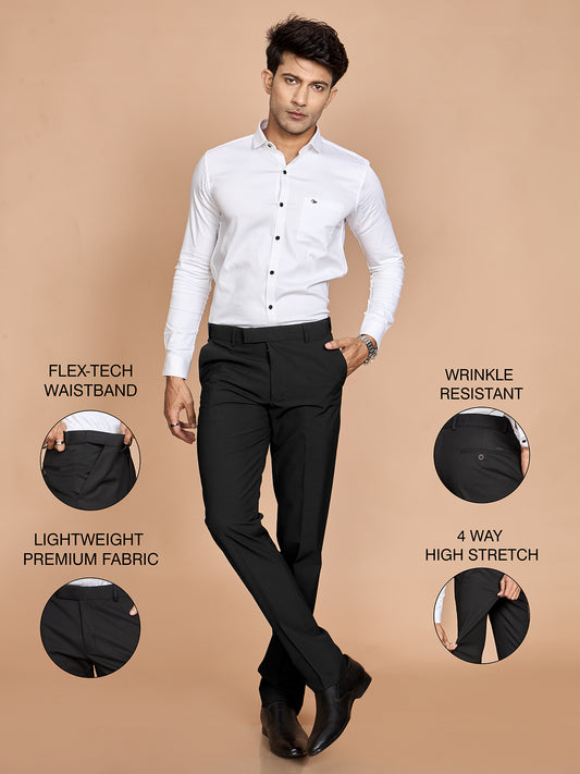 Micro Dobby 4 Way Pant-Black