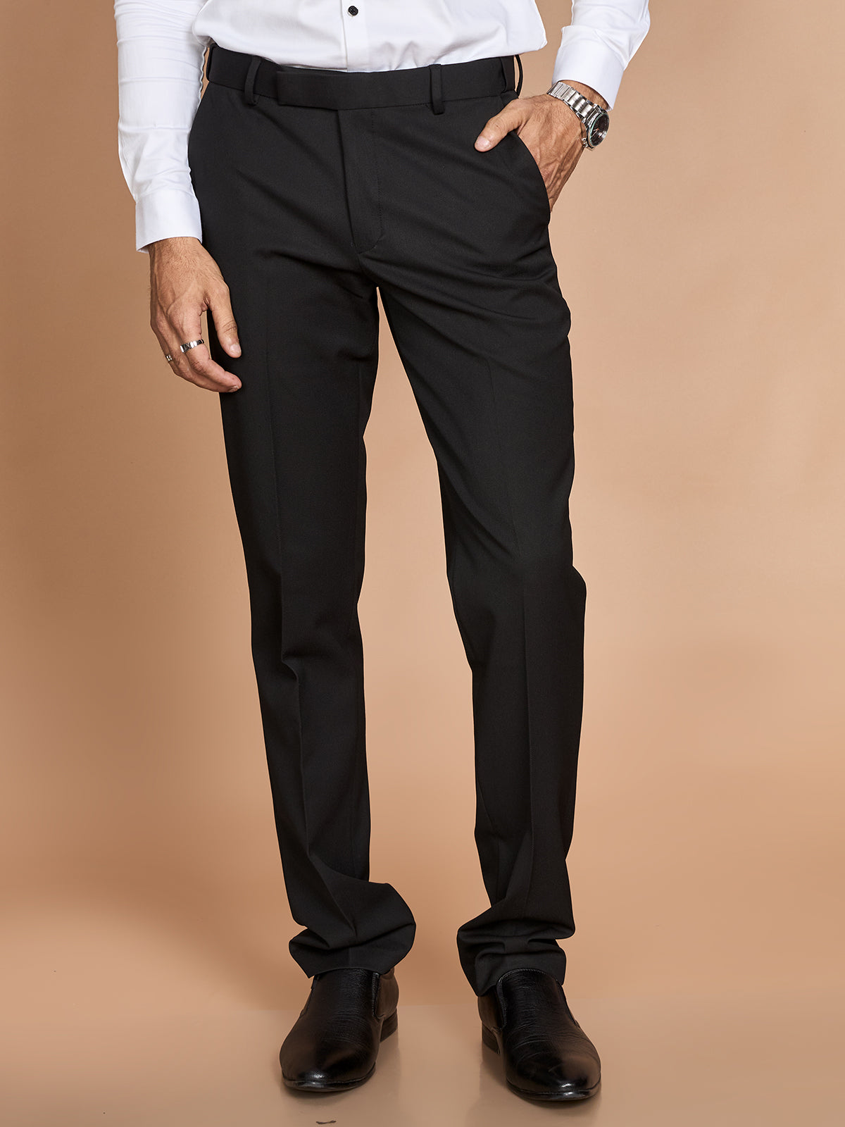 Micro Dobby 4 Way Pant-Black